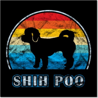 Shih Poo Vintage Design Dog Posters and Art